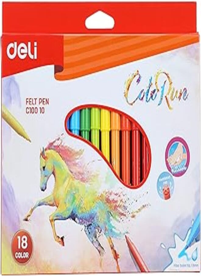 Deli Deli coloring product school felt pen c10010 assorted 