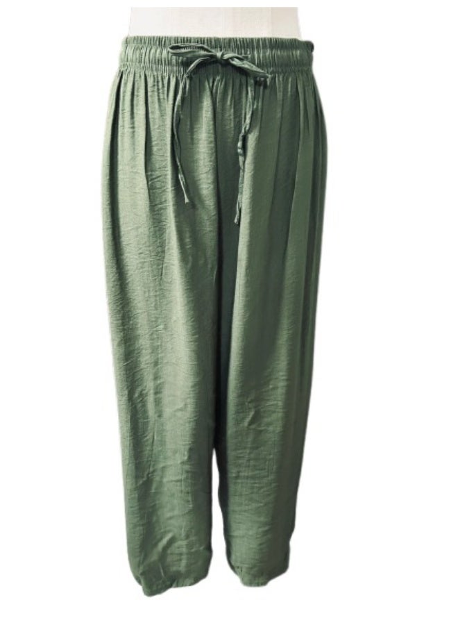 Printed Long Sleeves Tunic Shirt with Wide Leg Pants for Women Free Size - Image 2