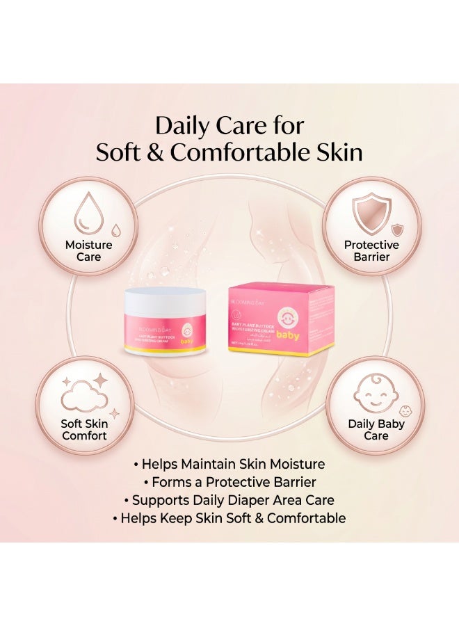 BLOOMING DAY EN: Blooming Day Baby Plant Buttock Moisturizing Cream with Zinc Oxide – Protective Diaper Area Care, 50ml - Image 2