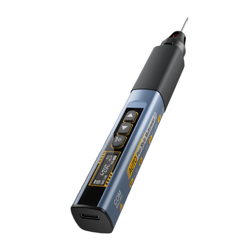 Cordless Soldering Iron Kit: Navy Blue, 7-Second Rapid Heating, Adjustable 100°C–450°C Temperature - Smart Auto Sleep, OLED Display, 2-In-1 Multimeter Function for Electronics Repair and Home Use - Image 3