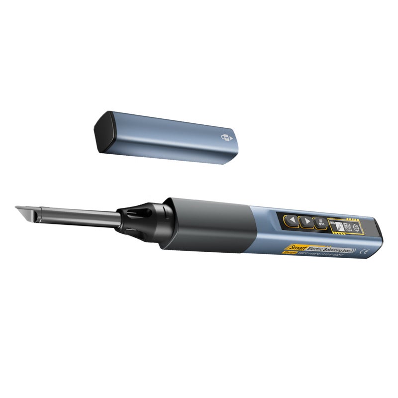 Cordless Soldering Iron Kit: Navy Blue, 7-Second Rapid Heating, Adjustable 100°C–450°C Temperature - Smart Auto Sleep, OLED Display, 2-In-1 Multimeter Function for Electronics Repair and Home Use - Image 5