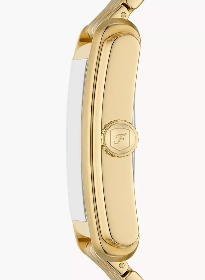 FOSSIL Women Carraway Three-Hand Gold-Tone Stainless Steel Watch FS6009 - 30mm - Image 3
