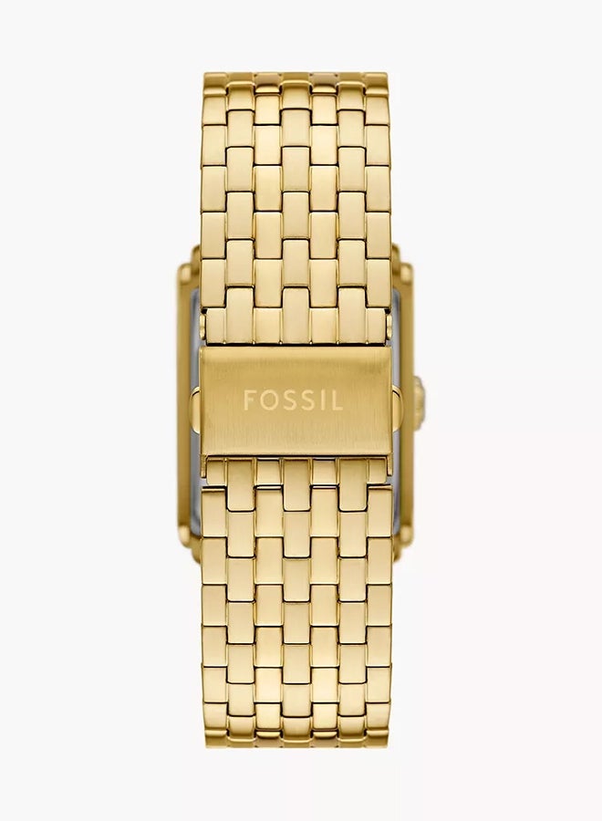 FOSSIL Women Carraway Three-Hand Gold-Tone Stainless Steel Watch FS6009 - 30mm - Image 2