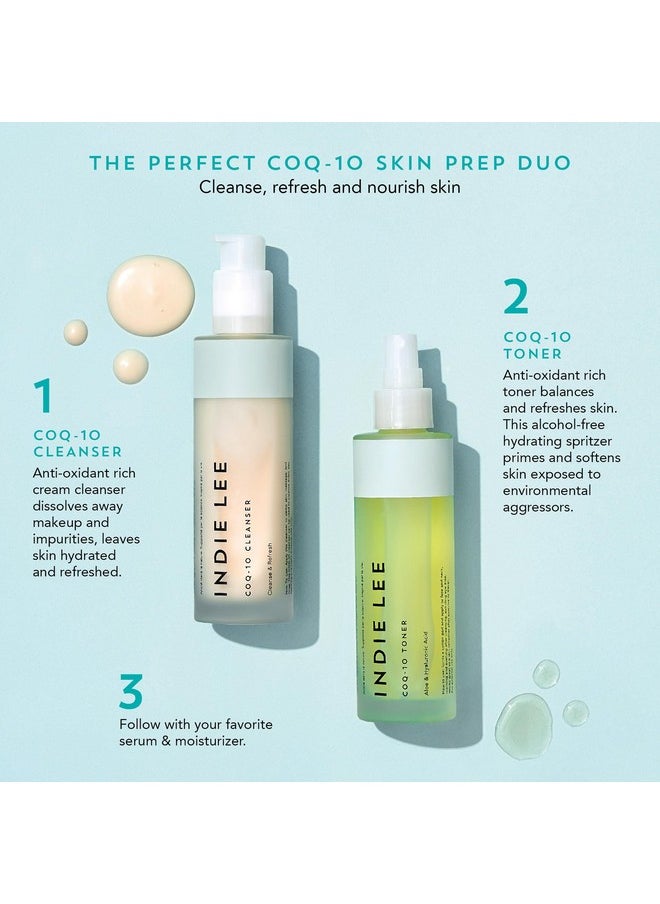 INDIE LEE - Coq 10 Cleanser Creamtomilk Facial Cleanser Enriched With Hydrating Grape Seed & Jojoba Oil And Soothing Aloe Vera For A Nourished Healthy Glow (125 Fl Oz) - Image 1