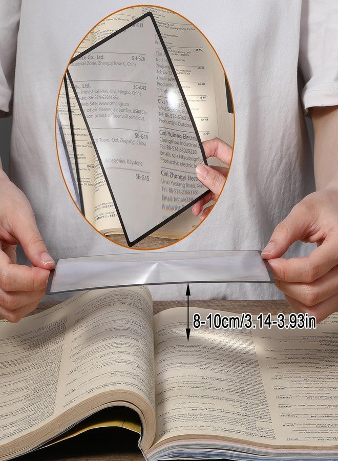 KFHENSOMR 2Pcs Magnifying Sheets, 4X Magnifying Sheet Fresnel Lens Bookmark - Image 3