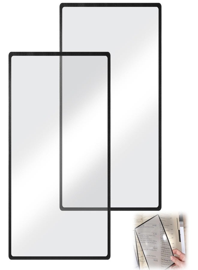 KFHENSOMR 2Pcs Magnifying Sheets, 4X Magnifying Sheet Fresnel Lens Bookmark - Image 1