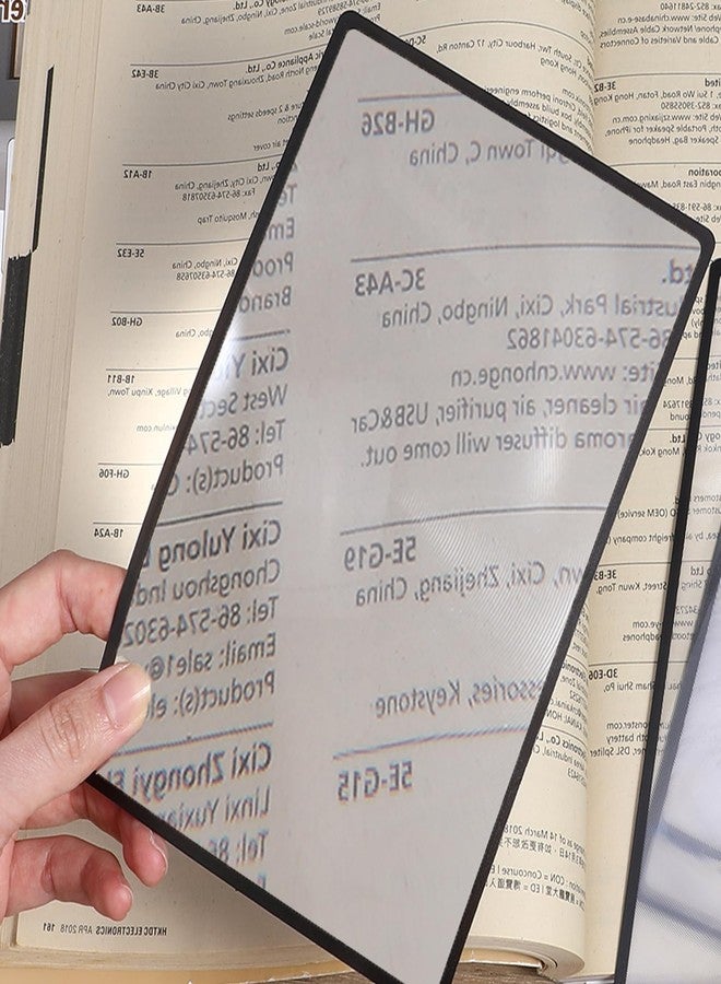 KFHENSOMR 2Pcs Magnifying Sheets, 4X Magnifying Sheet Fresnel Lens Bookmark - Image 4
