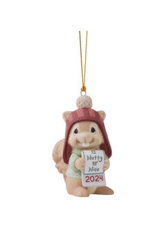 Precious Moments Precious Moments 241009 Have You Been Nutty Or Nice? Dated 2024 Animal Bisque Porcelain Ornament  - Image 1