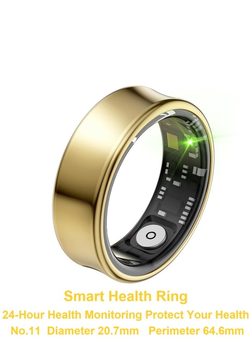general Smart Ring SR05 for Heart Rate BlodOxygen Sleep Monitoring all Weather Motion Calculation 24-hour Health Monitoring Protect Your Health Gold No.21 - Image 1