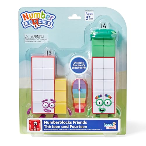 hand2mind Numberblocks Friends Thirteen and Fourteen Figures, Numbers for Toddlers, Math Toys for Kids 3-5, Small Figurines for Kids, Preschool Learning & Education Toys, Birthday Gifts for Kids - Image 1