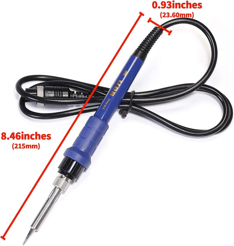 YIHUA 907I Blue Grip Replacement Soldering Iron Handpiece for Yihua 862BD+, 853D 2A USB, 853D 3A USB, and 853D 5A II Models - Image 3