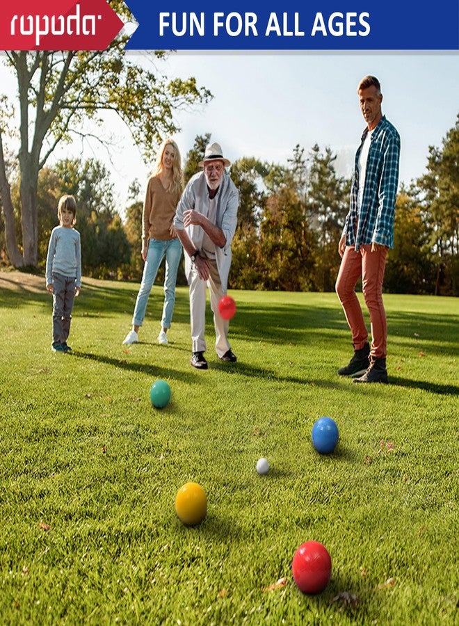 ropoda 90mm Bocce Ball Set, Lighter Bocce Ball for Beginners with 8 Balls, Pallino, Case and Measuring Rope for Backyard/Beach/Lawn, Composite Plastic for Kids Teens Beginners - Image 5