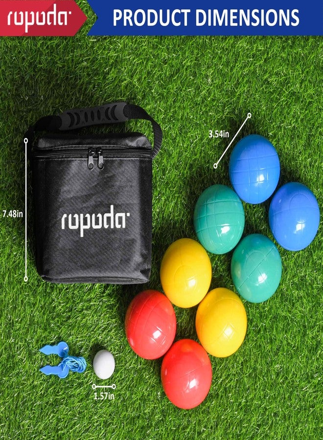 ropoda 90mm Bocce Ball Set, Lighter Bocce Ball for Beginners with 8 Balls, Pallino, Case and Measuring Rope for Backyard/Beach/Lawn, Composite Plastic for Kids Teens Beginners - Image 2
