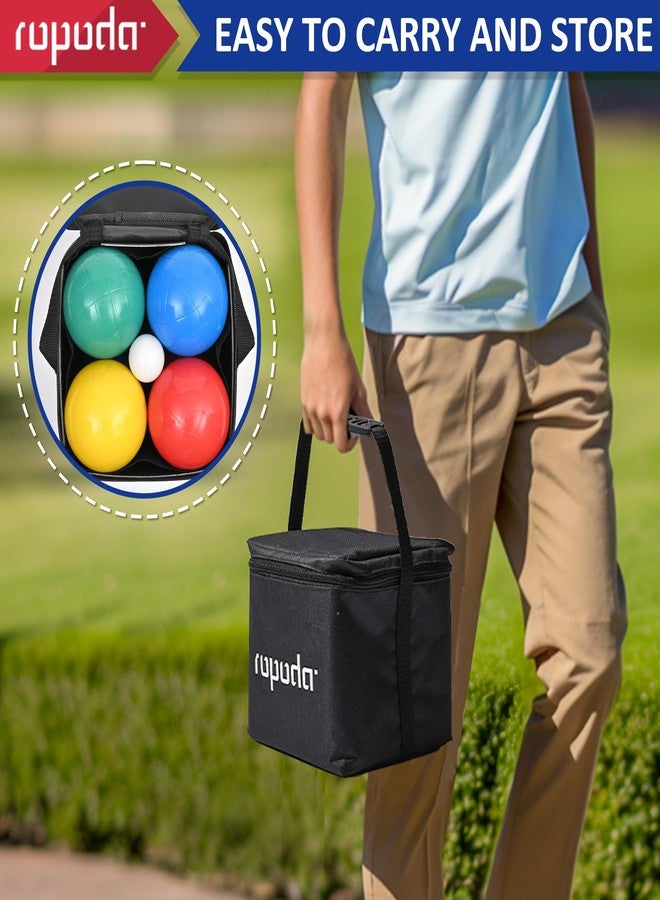 ropoda 90mm Bocce Ball Set, Lighter Bocce Ball for Beginners with 8 Balls, Pallino, Case and Measuring Rope for Backyard/Beach/Lawn, Composite Plastic for Kids Teens Beginners - Image 4