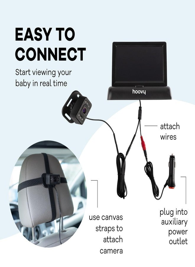 Hoovy Baby Car Camera Monitor, HD Real-Time Video, Rear-Facing Safety View, Easy Install - Image 4