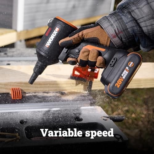 WORX Cordless Blower/Inflator, 20V 39 CFM 470 MPH Brushless High Speed Portable Dust Cleaner for Workshop, Lawn, Yard, Home, Lightweight Handheld Blower, Tool Only, PowerShare - Image 5