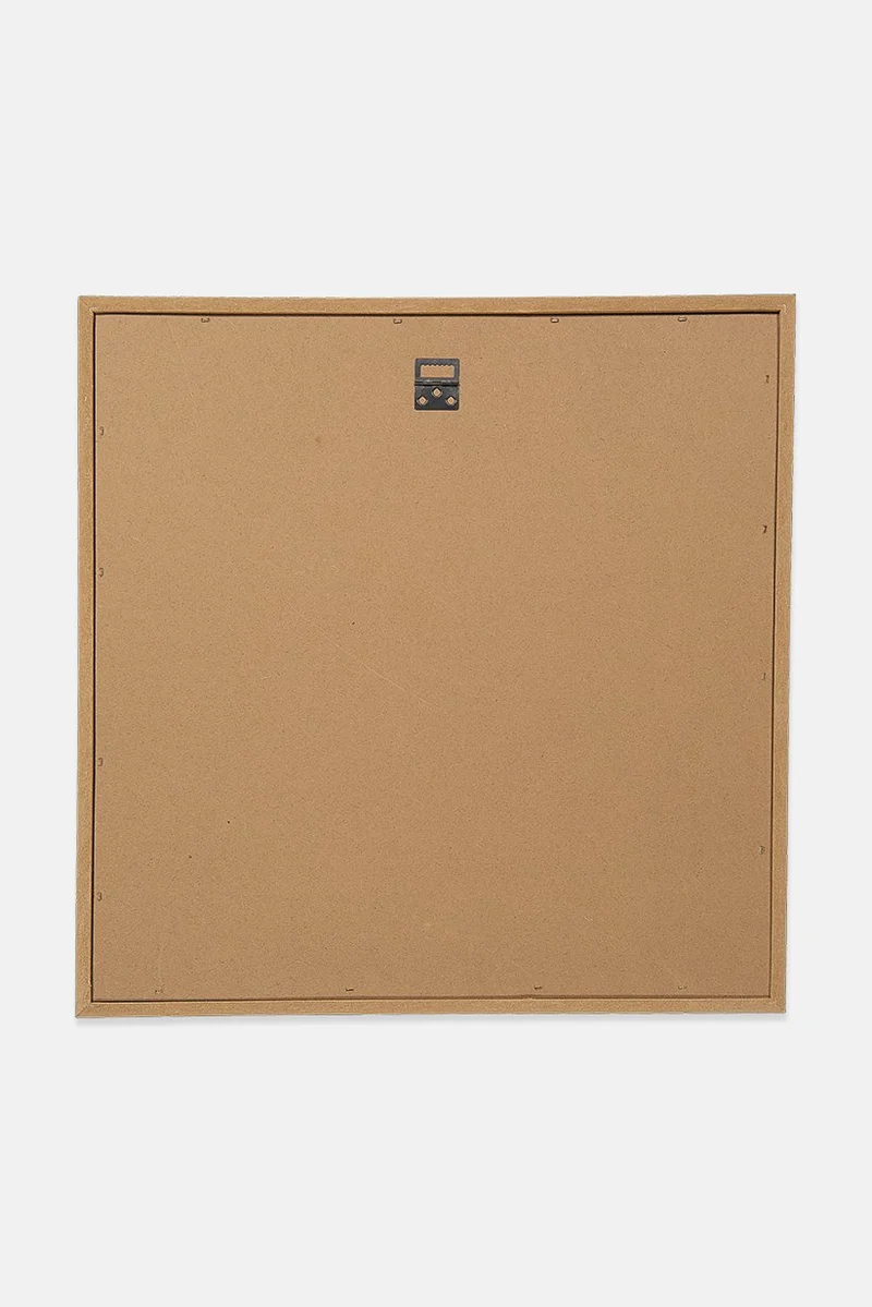 Muy Mucho Square Fabric Panel With A Wooden Frame 50 x 50 x 2 cm, Tan