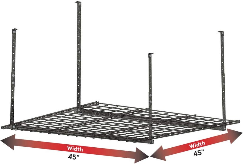 HyLoft 00625 45-Inch x 45-Inch Overhead Steel Garage Storage System & Rack,Hammertone - Image 3