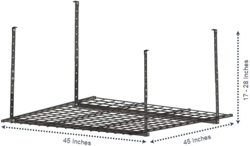 HyLoft 00625 45-Inch x 45-Inch Overhead Steel Garage Storage System & Rack,Hammertone - Image 2