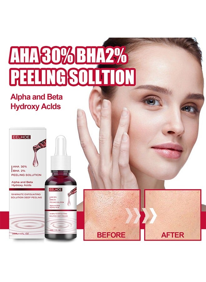 إيلهو محلول تقشير - AHA30٪ + BHA 2٪ جوهر حمض الساليسيليك ، إصلاح ترطيب النغمة ، تقشير قوي و Deepcleamsingofpores ، 30 مل - Image 3