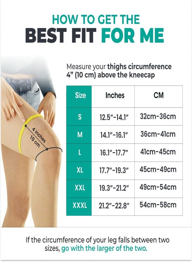 Modvel Knee Braces for Knee Pain Women & Men - Knee Brace for Knee Pain Set, Knee Brace Compression Sleeve, Knee Braces for Knee Pain Meniscus Tear, ACL & Arthritis Pain Relief - Knee Sleeves - Image 5