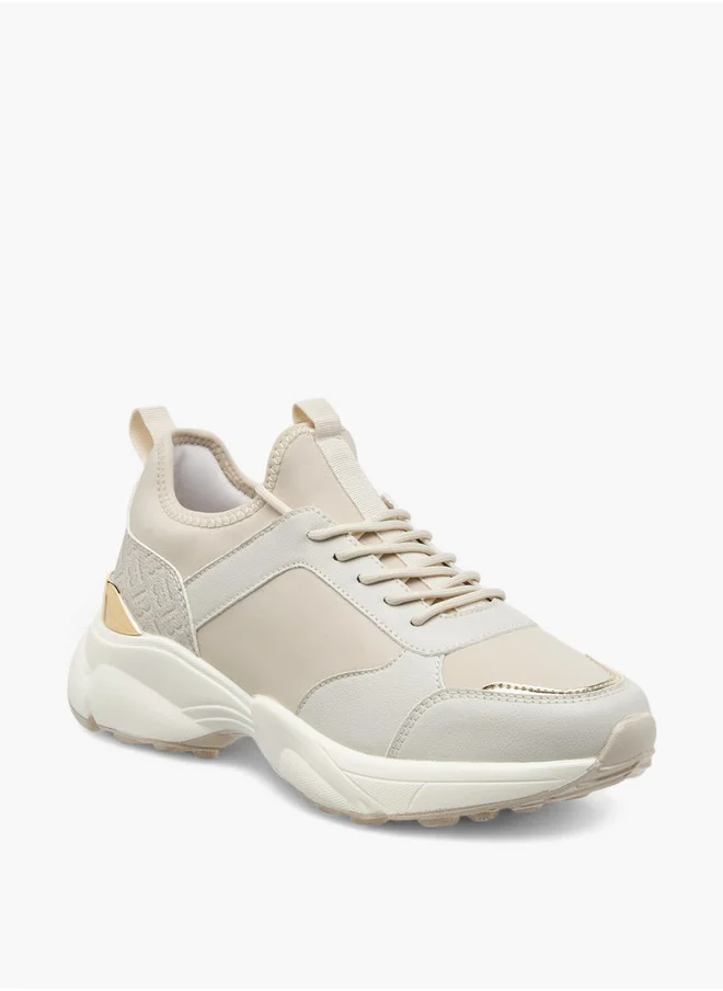 Flora Bella By Shoexpress Floral Bella Panelled Lace-Up Sneakers