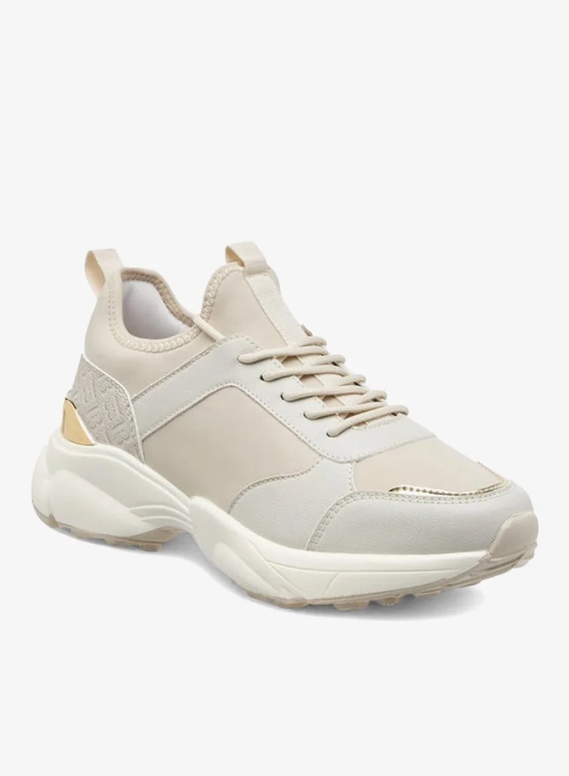 Flora Bella By Shoexpress Floral Bella Panelled Lace-Up Sneakers