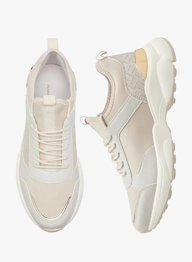 Flora Bella By Shoexpress Floral Bella Panelled Lace-Up Sneakers
