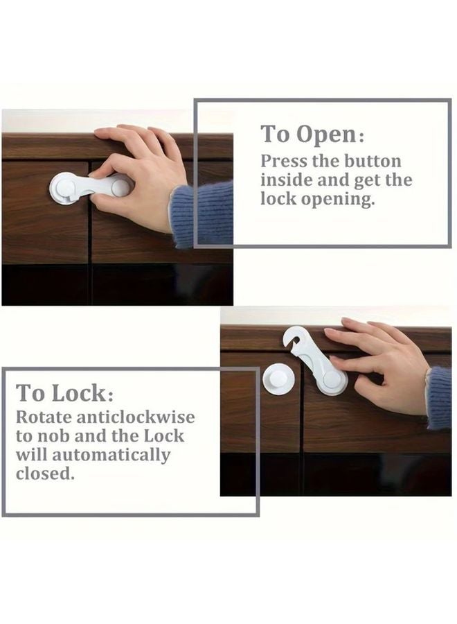 10pcs High Security Cabinet Door Locks Easy Install Adhesive Safety Locks Universal - Image 5