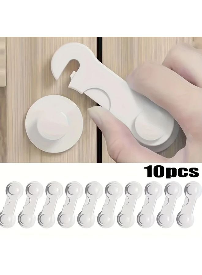 10pcs High Security Cabinet Door Locks Easy Install Adhesive Safety Locks Universal - Image 2