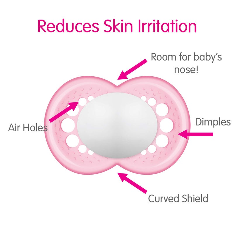 MAM Original Matte Baby Pacifiers, Binky for 16+ Months, BPA-Free Silicone Nipple, Easy to Clean, Best for Breastfed Babies, Developed with Medical Experts, 2 Count Binkies with Sterilizer Case - Image 3