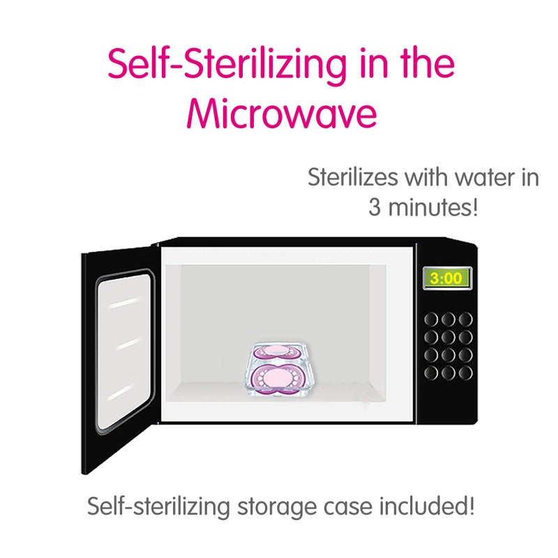 MAM Original Matte Baby Pacifiers, Binky for 16+ Months, BPA-Free Silicone Nipple, Easy to Clean, Best for Breastfed Babies, Developed with Medical Experts, 2 Count Binkies with Sterilizer Case - Image 5