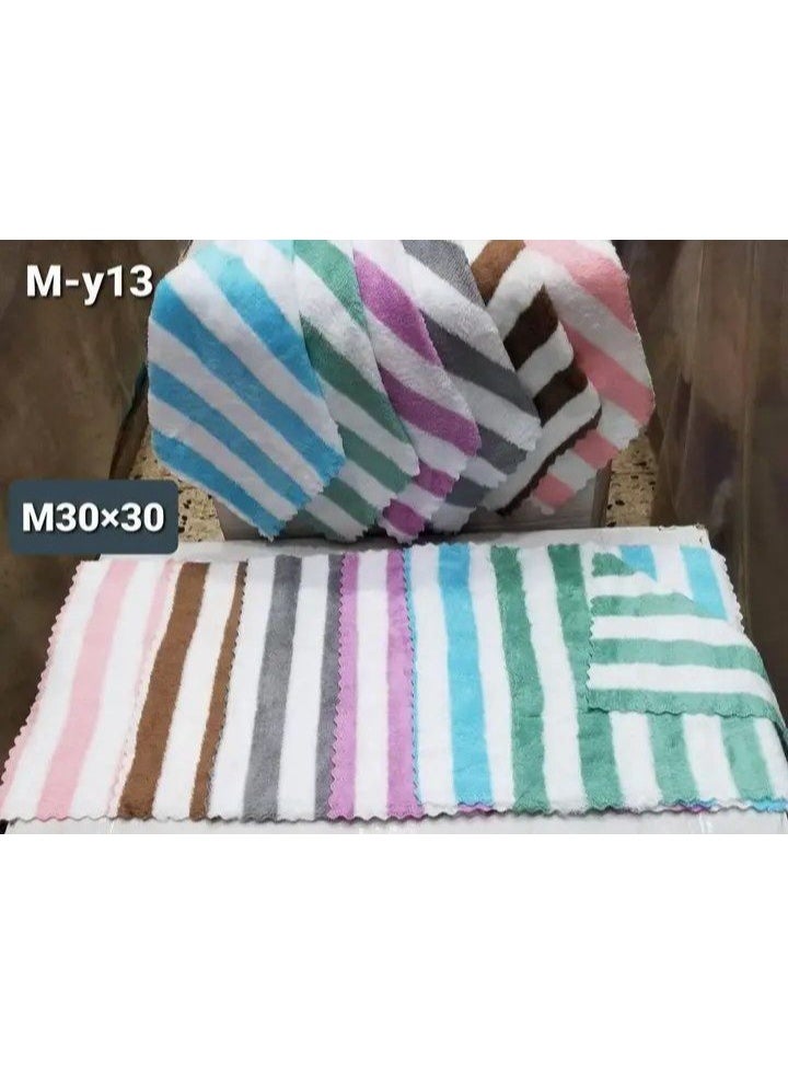 10-Piece Striped Kitchen Towel Set - Super Absorbent Cleaning and Drying Towel Set - Stylish Design and Attractive Colors for All Household Tasks - Z - Image 4