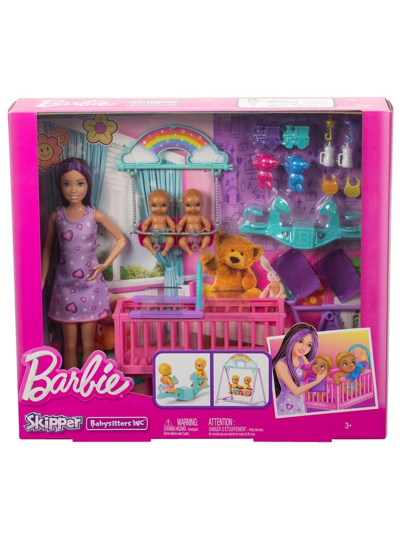 Barbie Barbie Skipper Babysitters - Twinning Nursery Playset - Image 5