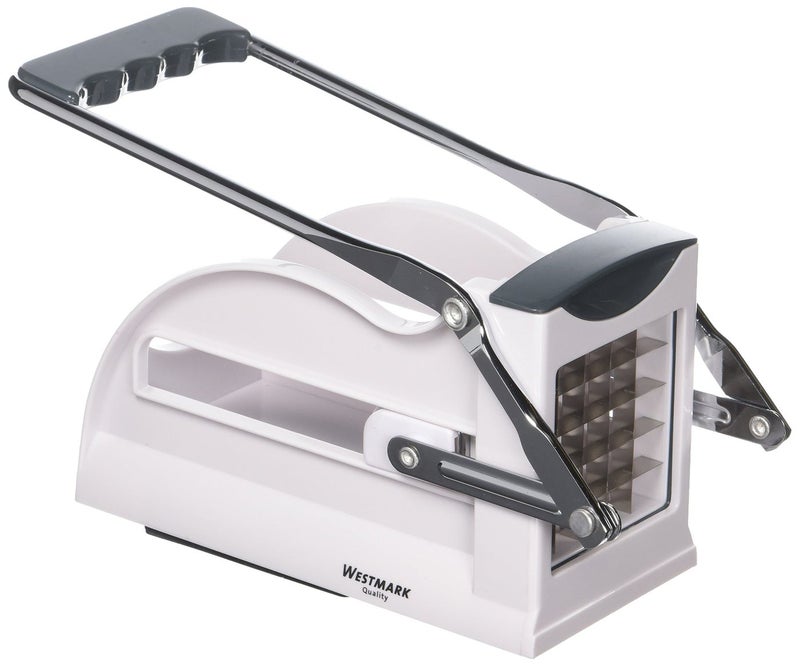 Westmark Multipurpose French Fry Cutter with 3 Thickness Adjustable Stainless Steel Blades and Non-Slip Suction Pad (Silver) - Image 1