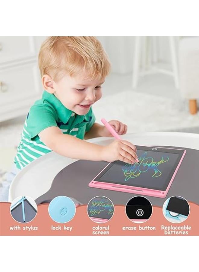 10 Inch LCD Writing Tablet for Kids, Colorful Doodle Board Drawing Pad for Kids, Electronic Drawing Board Erasable & Reusable, LCD Drawing Tablet for Kids 2 3 4 5 6 Years Toddler Toys Gifts -Pink - Image 2