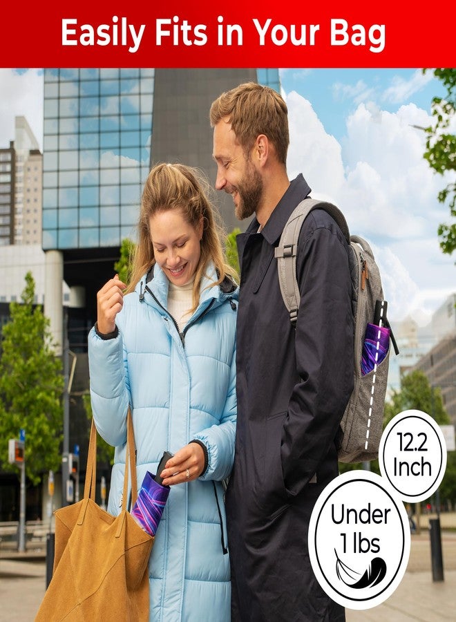 TUMELLA Inverted Windproof Umbrella, Large, Strong & Light, Portable and Automatic Reverse Folding Rain Umbrella, Durable Premium Grip, Fits Car & Backpack, N. Luminous, 46 inches, Modern - Image 4