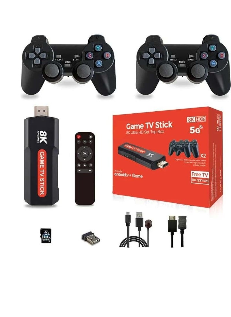 JOROBO - Q9 8K Game TV Stick with Gaming Box, Wireless Controller, 64G Game Storage, Dual Band 5G, WiFi and Bluetooth - Compatible with Android TV Fire Stick - Image 1