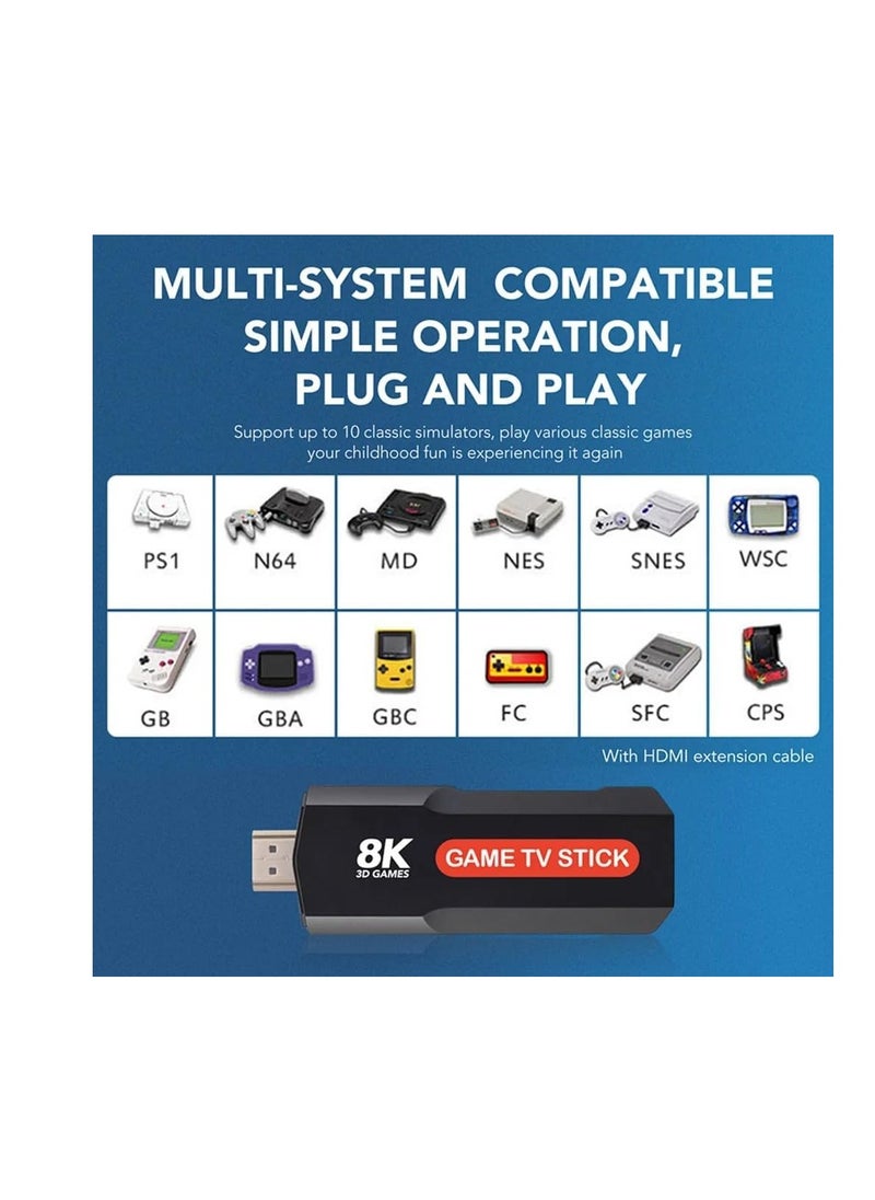 JOROBO - Q9 8K Game TV Stick with Gaming Box, Wireless Controller, 64G Game Storage, Dual Band 5G, WiFi and Bluetooth - Compatible with Android TV Fire Stick - Image 1