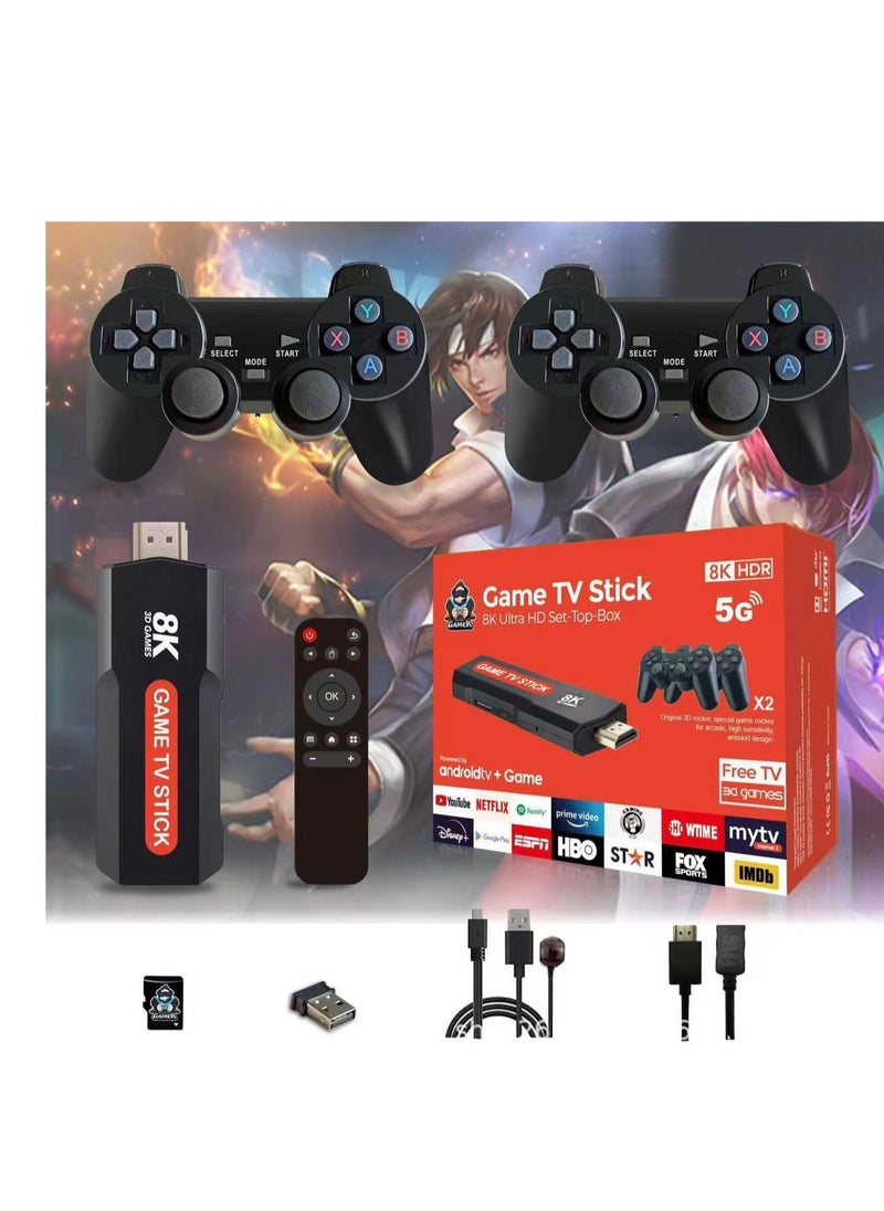 JOROBO - Q9 8K Game TV Stick with Gaming Box, Wireless Controller, 64G Game Storage, Dual Band 5G, WiFi and Bluetooth - Compatible with Android TV Fire Stick - Image 1
