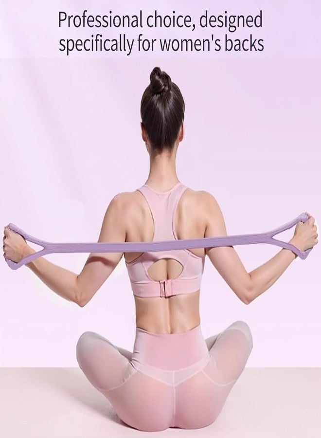 ZHENAN 8-Shaped Fitness Resistance Bands - High Elastic Resistance Yoga Rope, Home Training Chest,Arm,Shoudler Back Expansion and Stretching Band, Yoga Pilates Fitness Band 1 Pack, Purple - Image 5