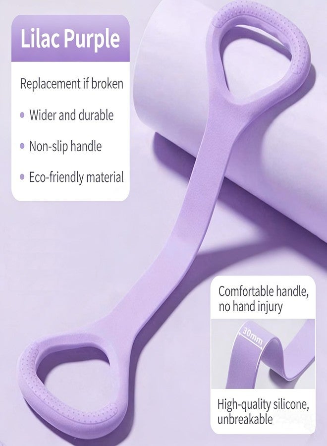 ZHENAN 8-Shaped Fitness Resistance Bands - High Elastic Resistance Yoga Rope, Home Training Chest,Arm,Shoudler Back Expansion and Stretching Band, Yoga Pilates Fitness Band 1 Pack, Purple - Image 2