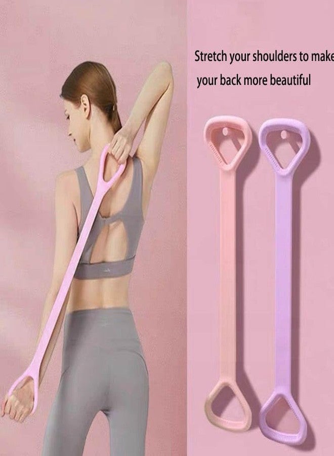 ZHENAN 8-Shaped Fitness Resistance Bands - High Elastic Resistance Yoga Rope, Home Training Chest,Arm,Shoudler Back Expansion and Stretching Band, Yoga Pilates Fitness Band 1 Pack, Purple - Image 3