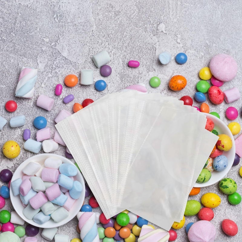 Clear Cellophane Gift Bags 400pcs 15x25cm With Pull Bows And Metal Twist Ties For Candy Cookies Party Treats - Image 5