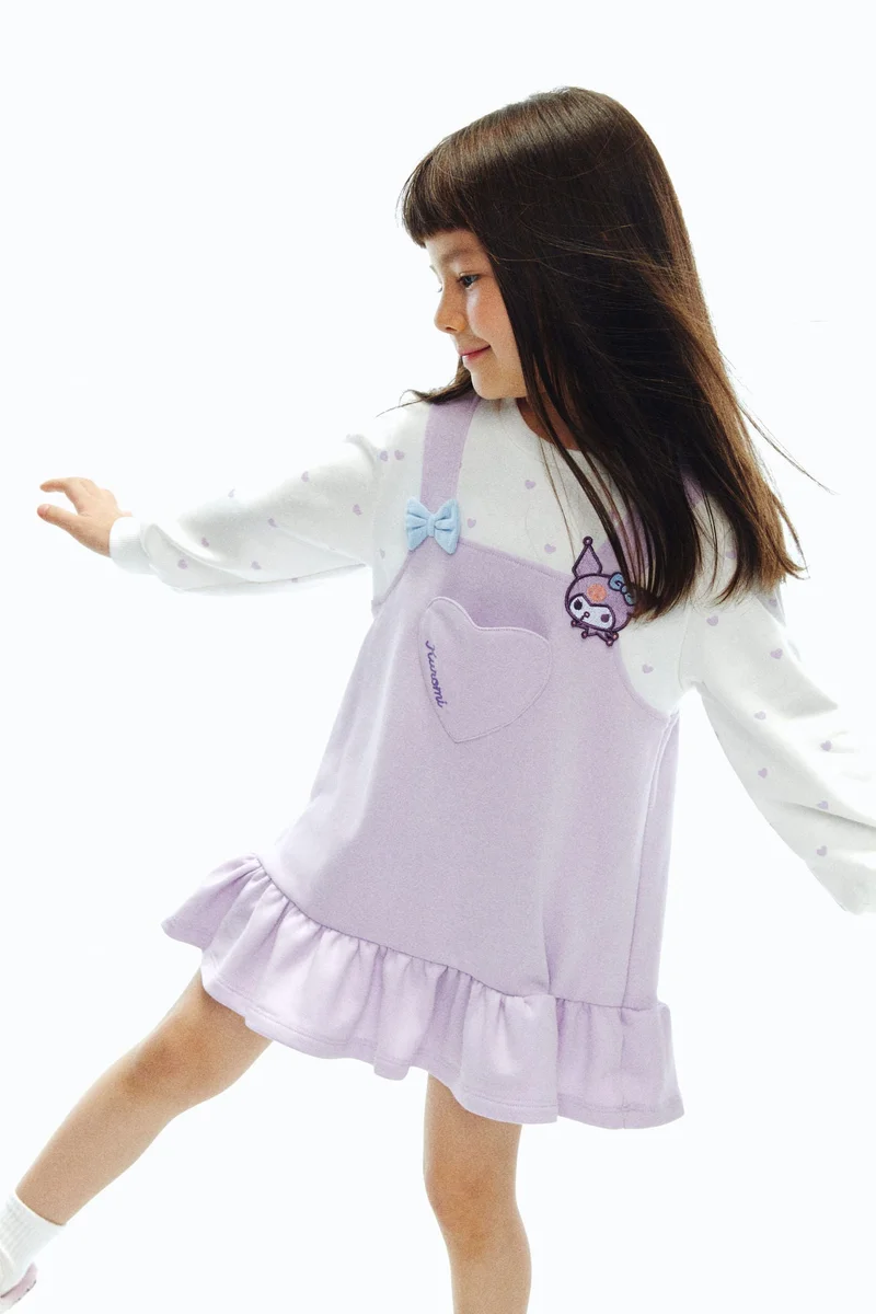 اتش اند ام فستان مزخرف من نسيج سويت شيرت