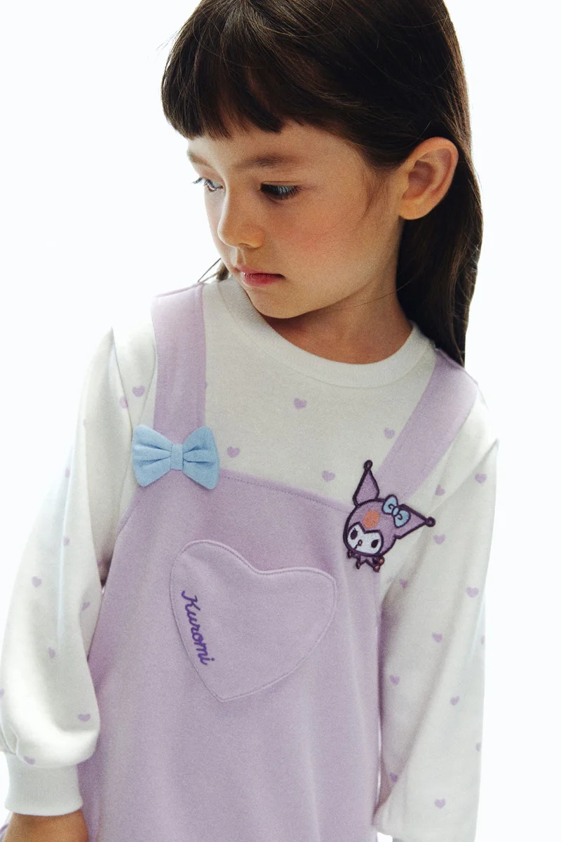 اتش اند ام فستان مزخرف من نسيج سويت شيرت