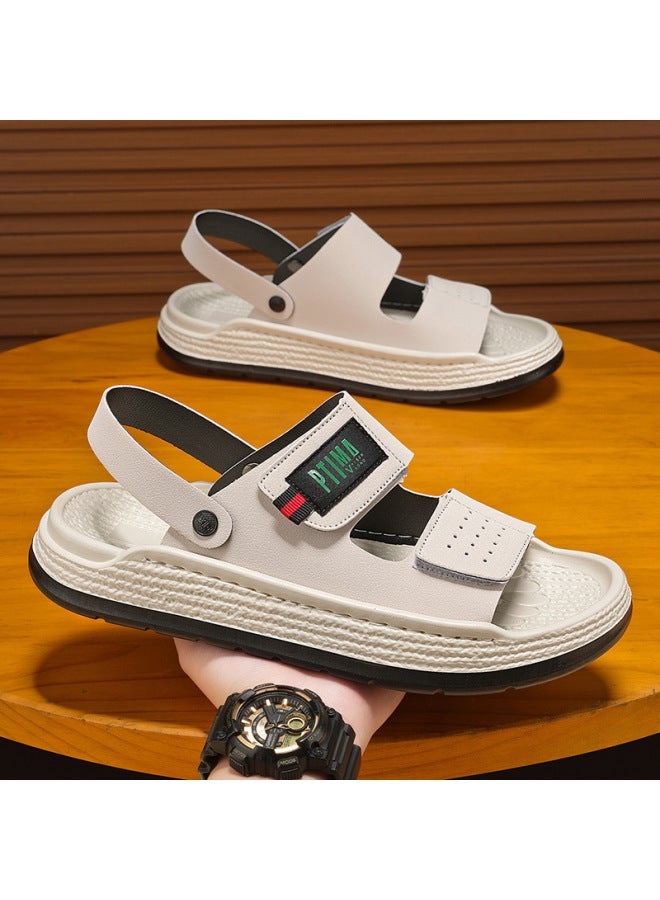 Men's Clogs, New Style, Comfortable Men's Closed-toe Slippers For Home And Outdoor Wear, Thick Women's Beach Waterproof Wading Shoes