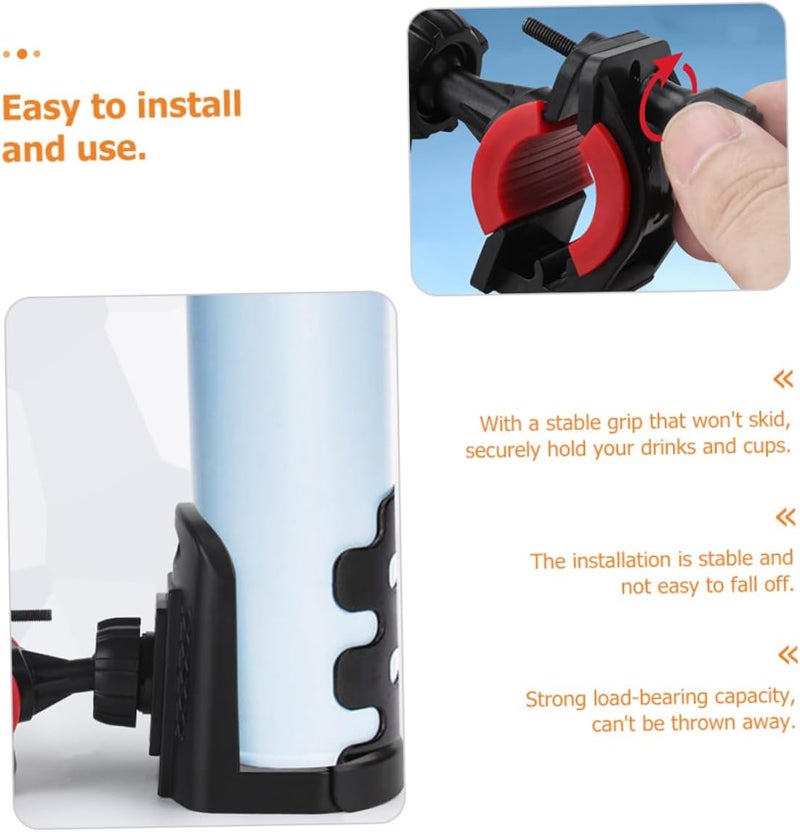 VOSAREA Bike Cup Holder Adjustable Water Bottle Holder for Motorcycles and Bicycles for Strollers and Scooters - Image 4