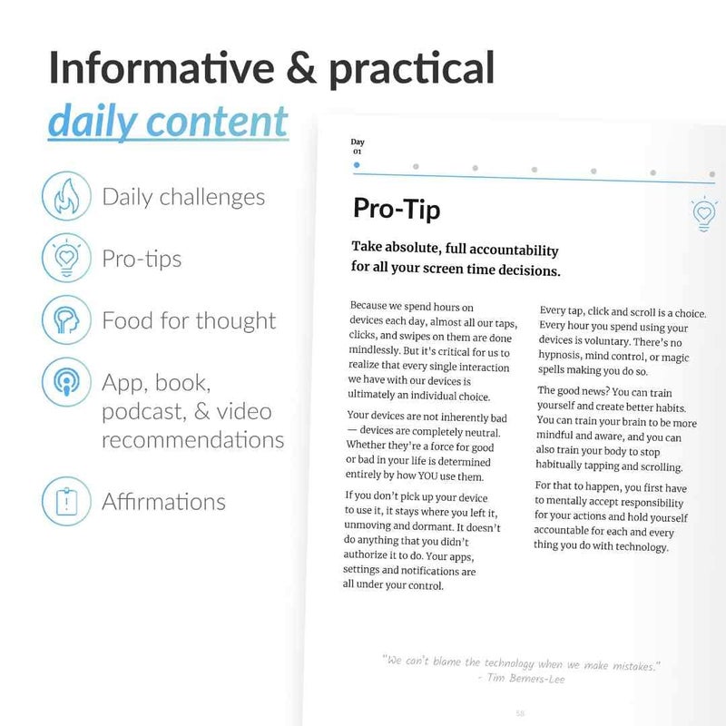 Habit Nest The Screen Time Sidekick Journal by Habit Nest. Fully Guided 66 Day Journey to Take Back Control of your Screen Time. Turn Motivation to Results in 66 days with Habit Nest. Digital Detox - Image 5