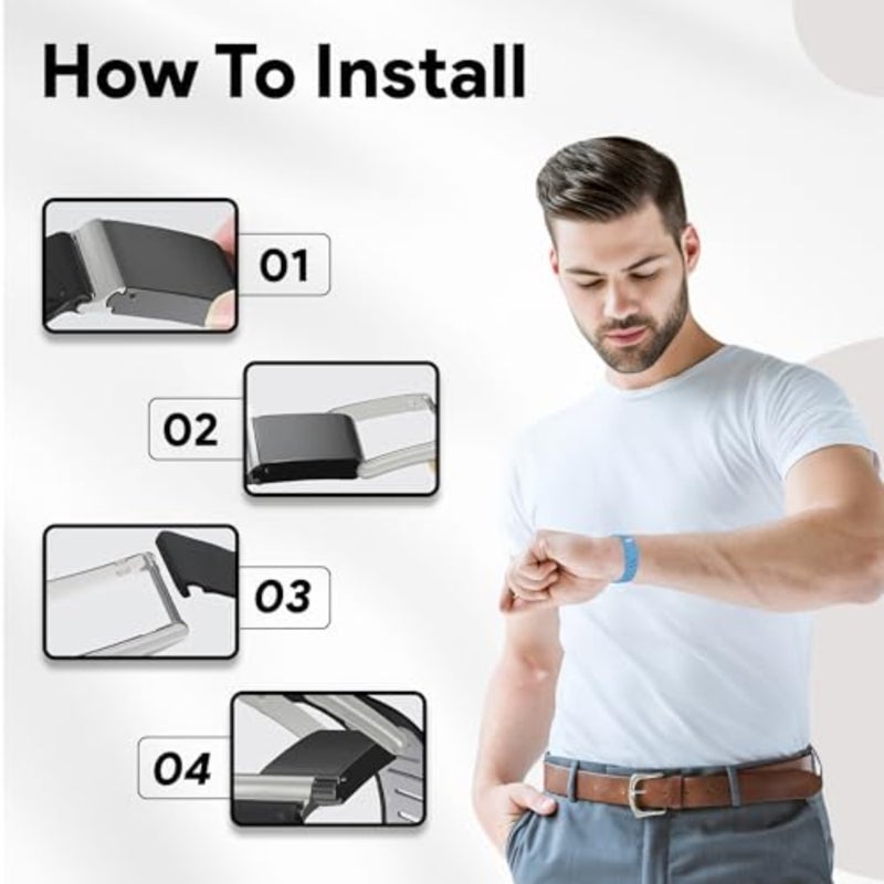 حزام بديل رياضي من السيليكون من دادو متوافق مع جهاز WHOOP 5.0، One، Peak، وLife Fitness Tracker قابل للتنفس، متين ومريح وليس لـ Whoop Gen 4 - Image 4